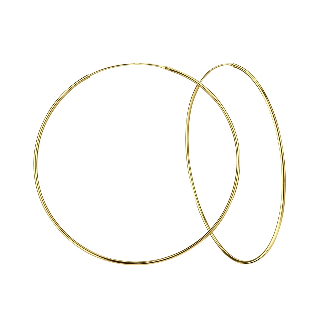 70mm Silver Hoop Earrings