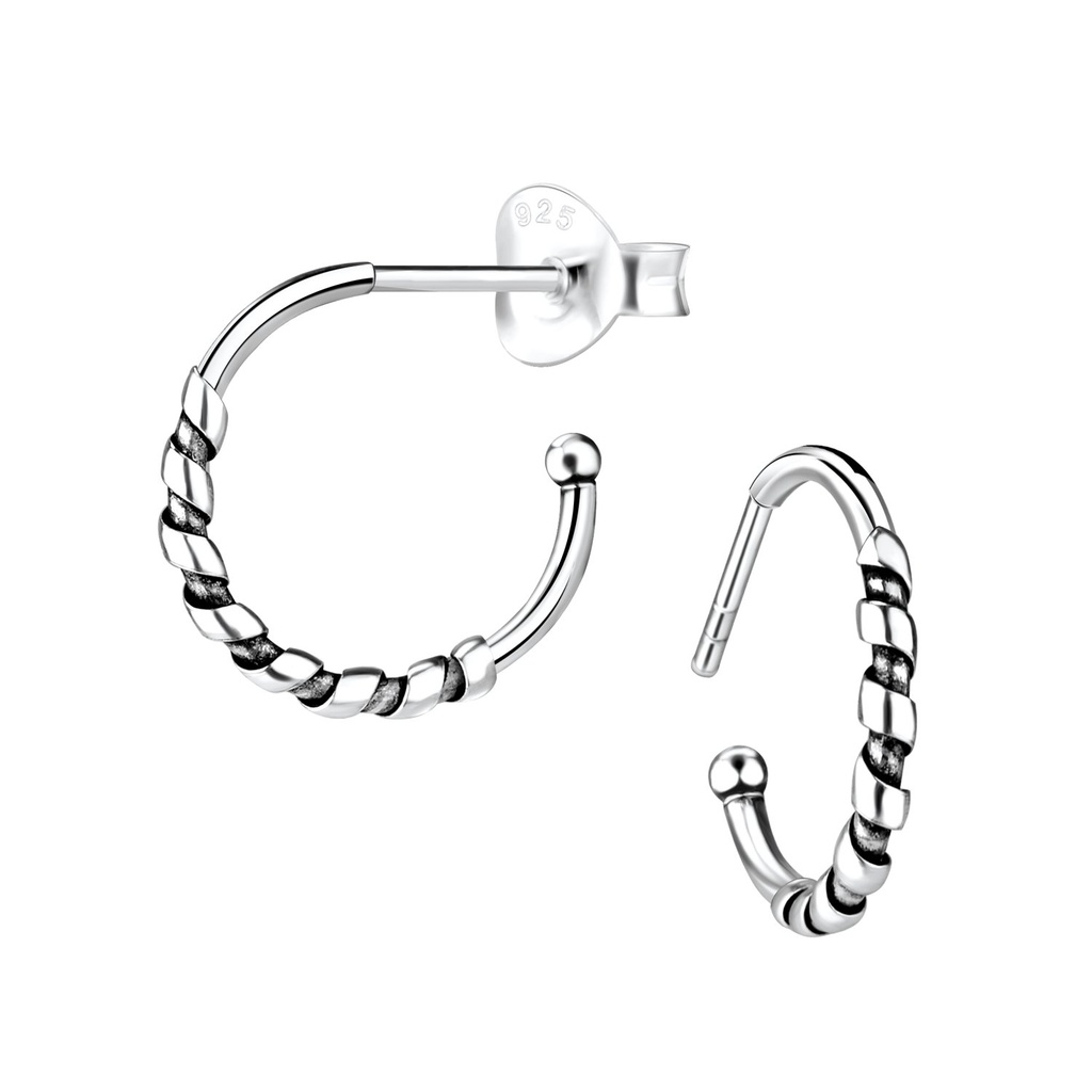 Puces d'oreilles Bali en argent
