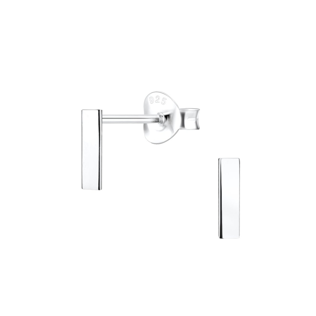 [10010777] Puces d'oreilles barre en argent