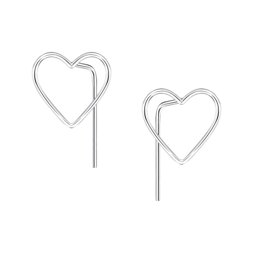 Silver Heart Earrings