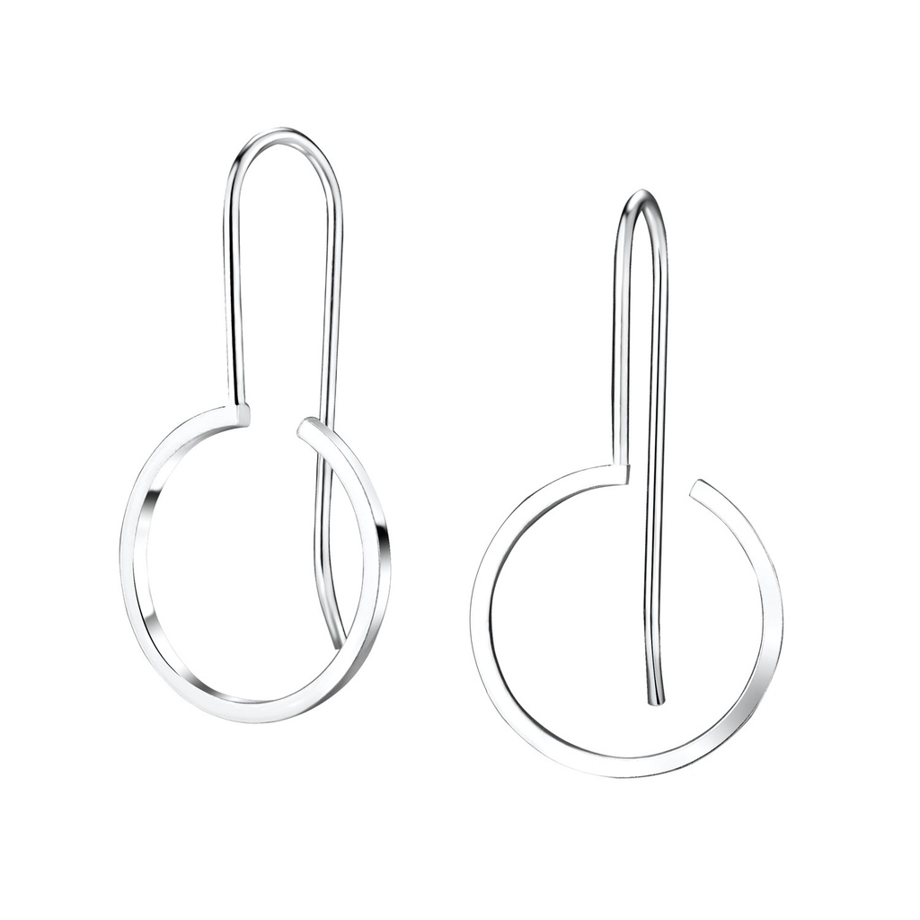 Boucles d'oreilles cercle en argent