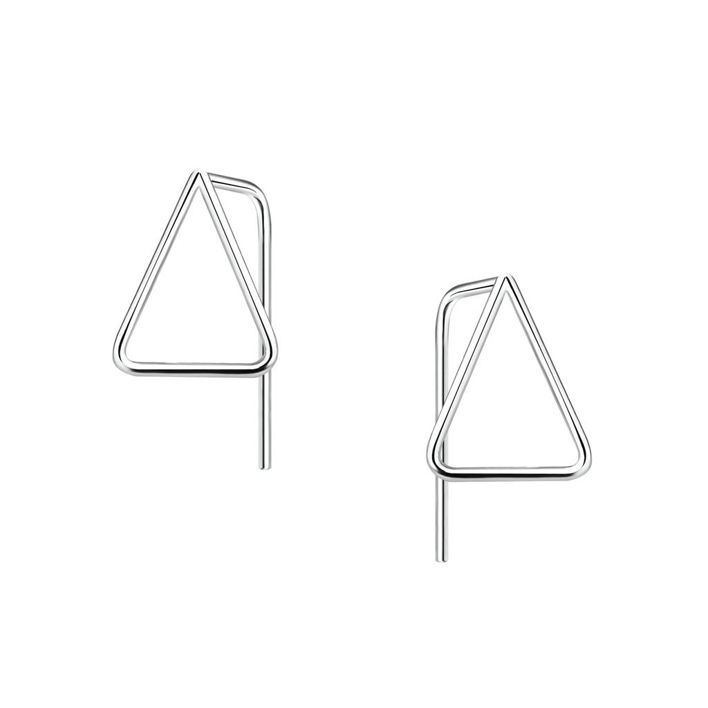 Boucles d'oreilles triangle en argent