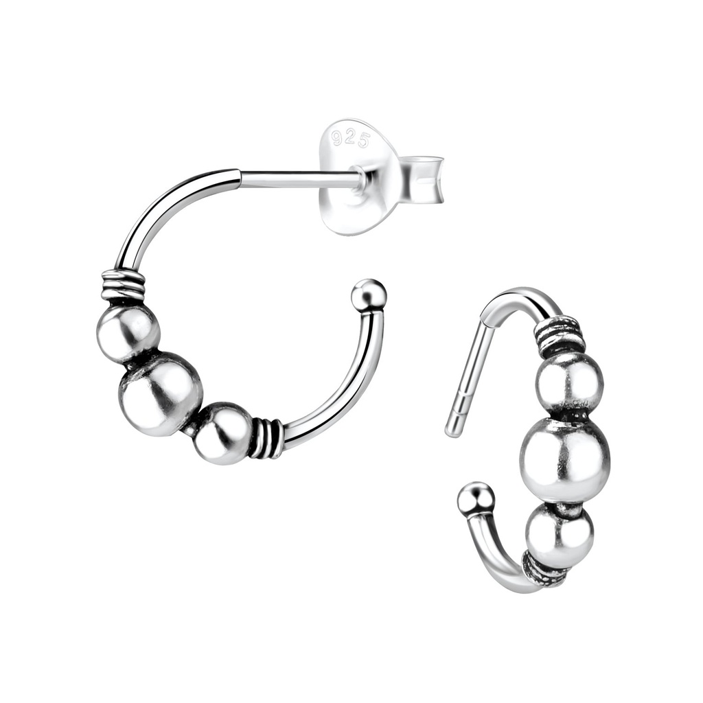 Puces d'oreilles Bali en argent
