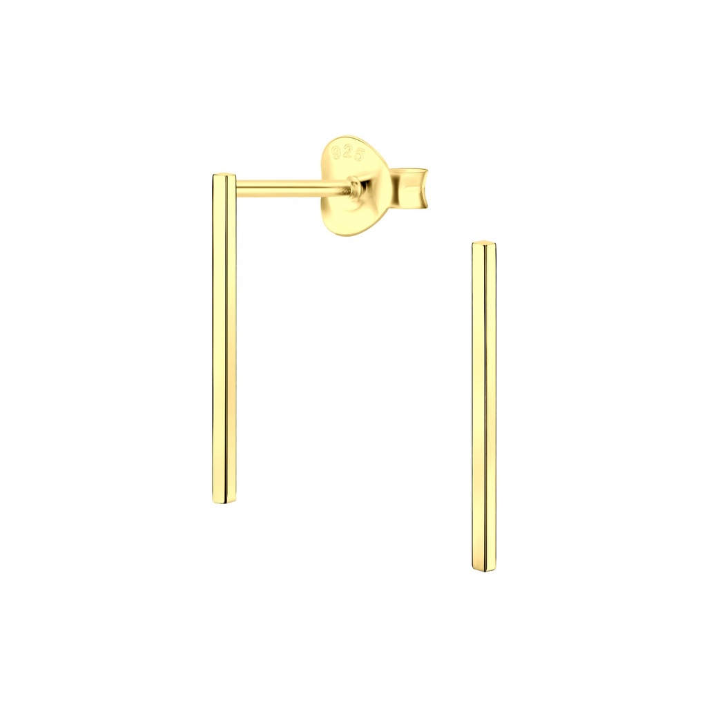 [10010727] Silver Bar Stud Earrings