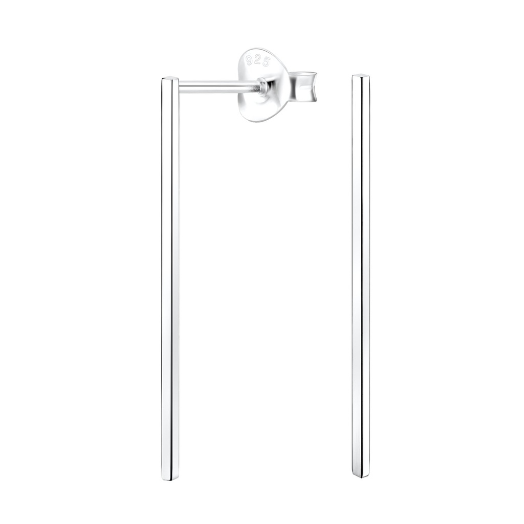 [10010744] Puces d'oreilles barre en argent