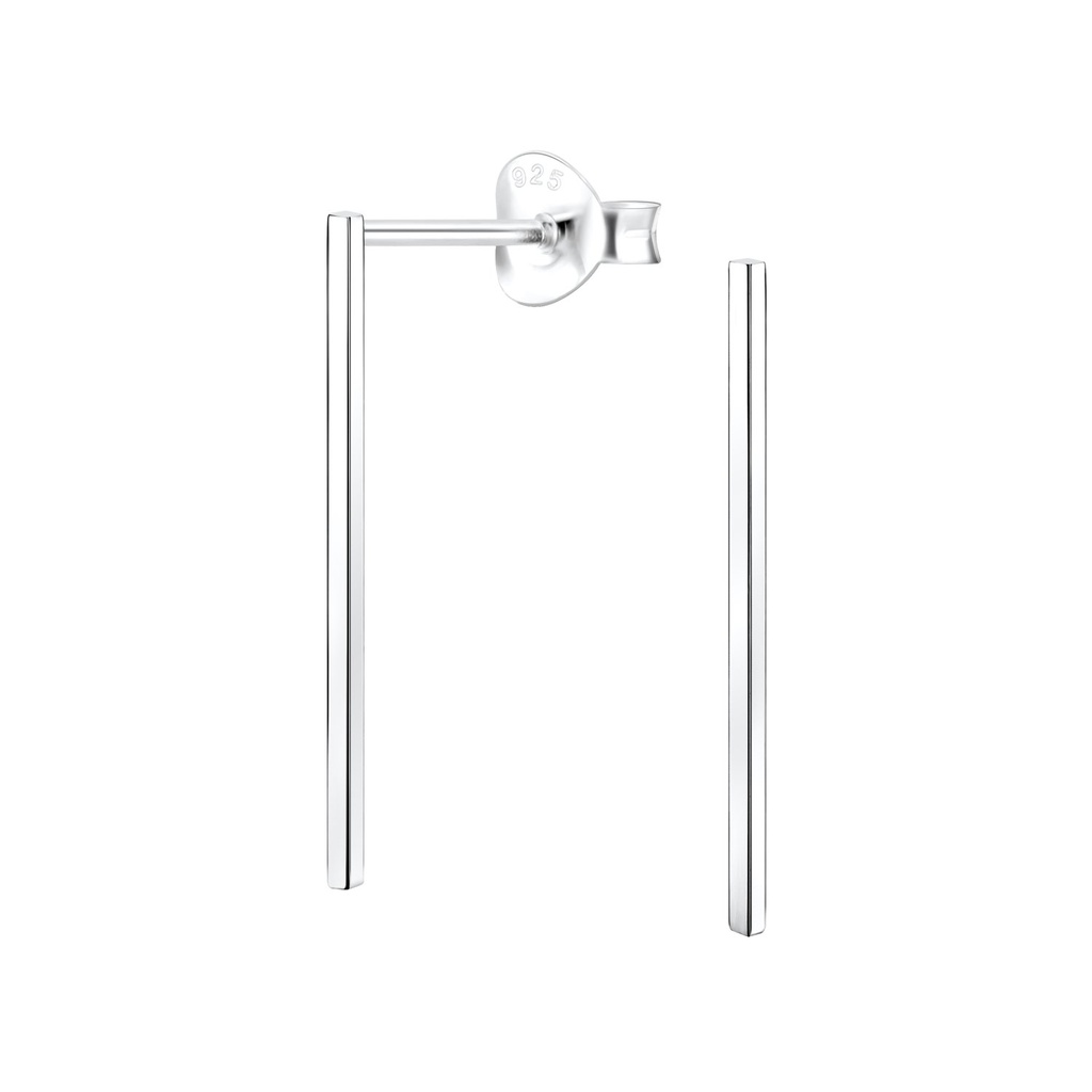 [10010764] Silver Bar Stud Earrings