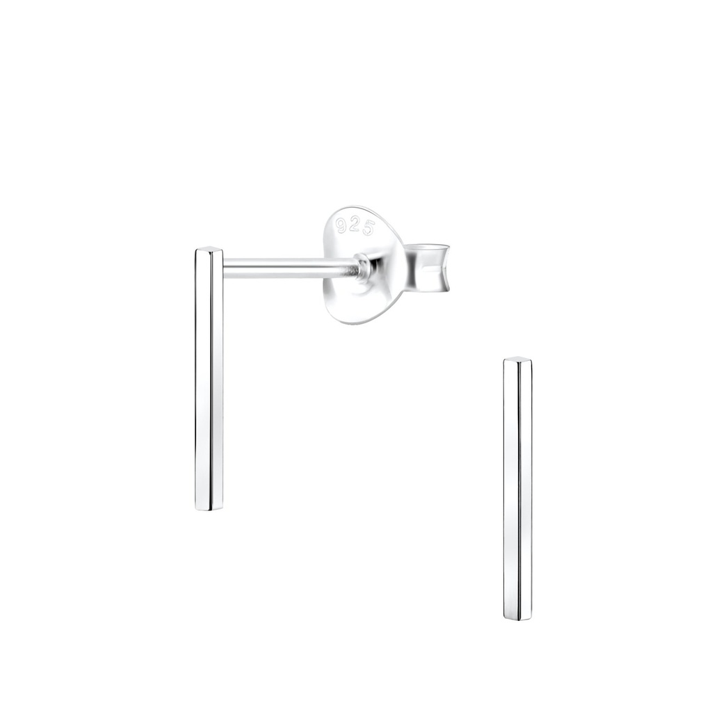 Puces d'oreilles barre en argent