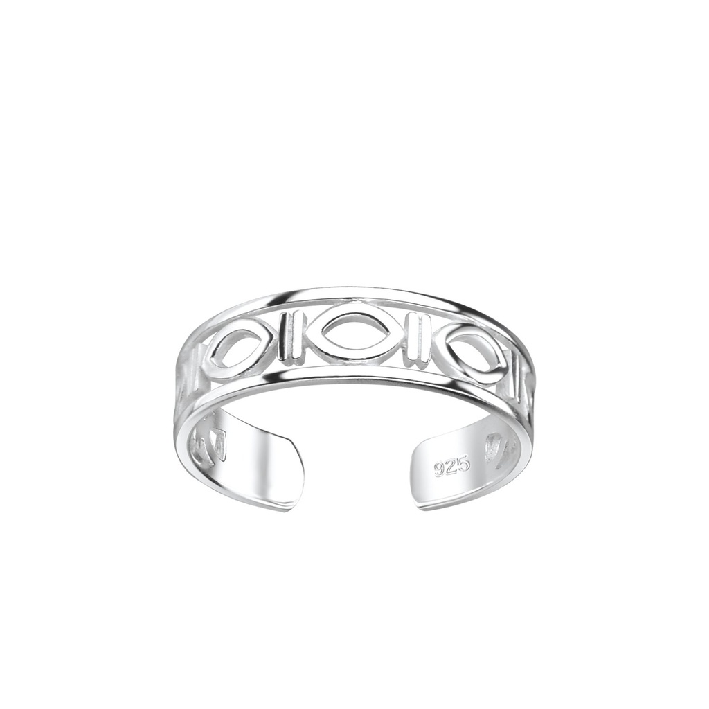 [10011337] Silver Ellipse Toe Ring