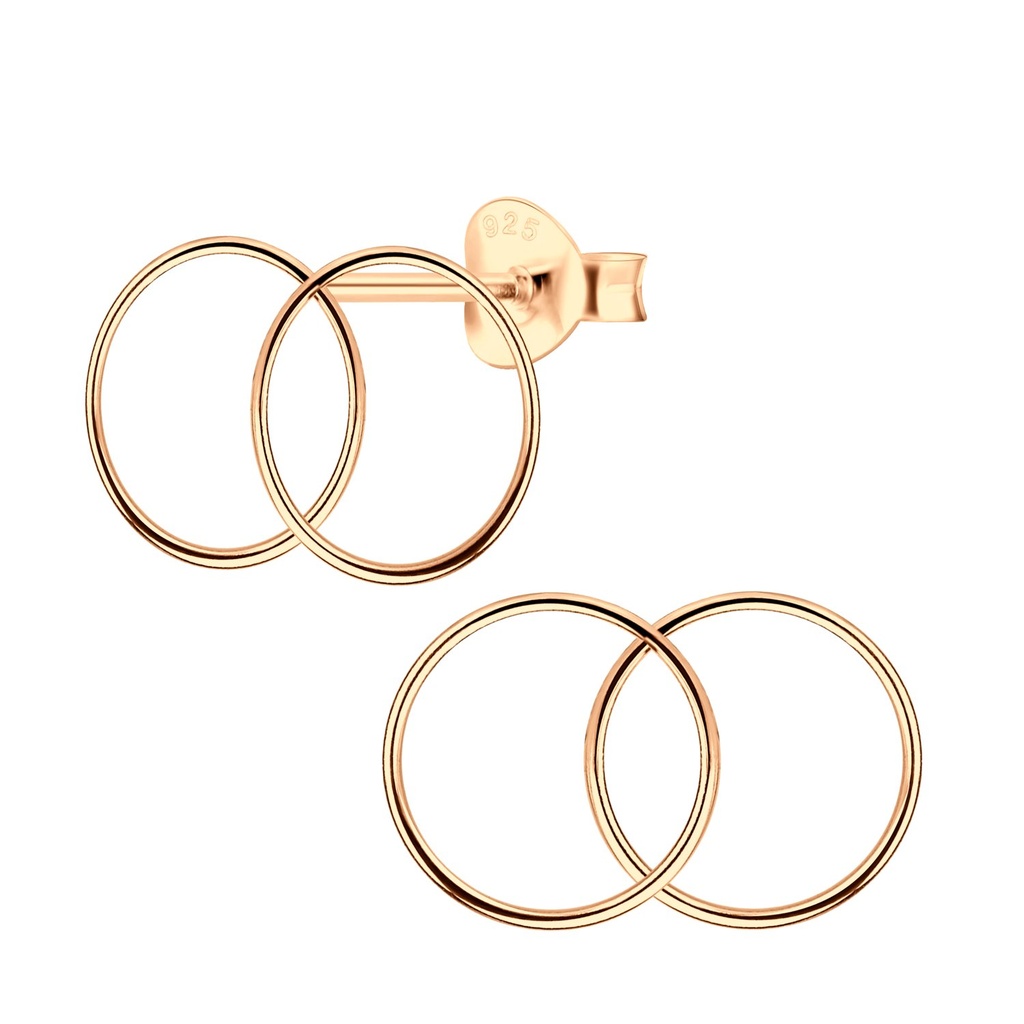 [10010700] Puces d'oreilles cercle double en argent