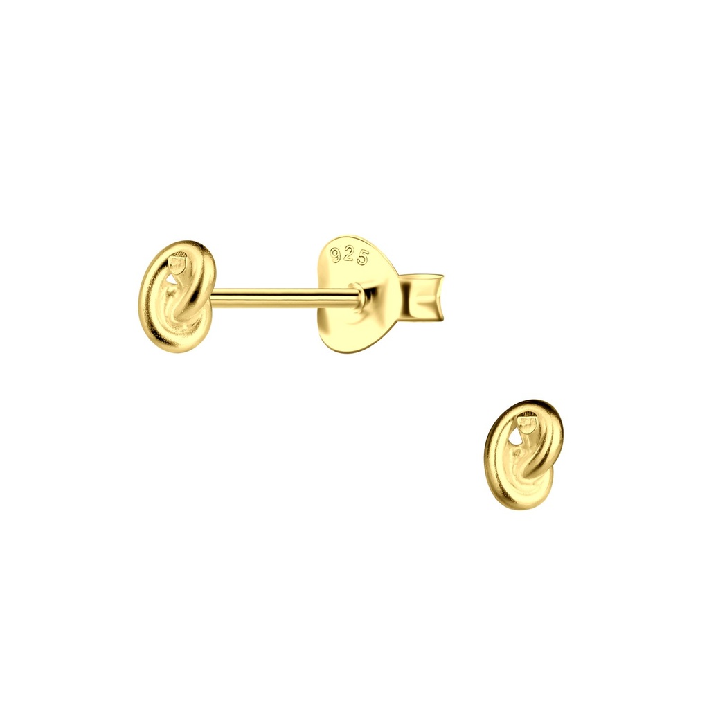 [10010703] Silver Knot Stud Earrings