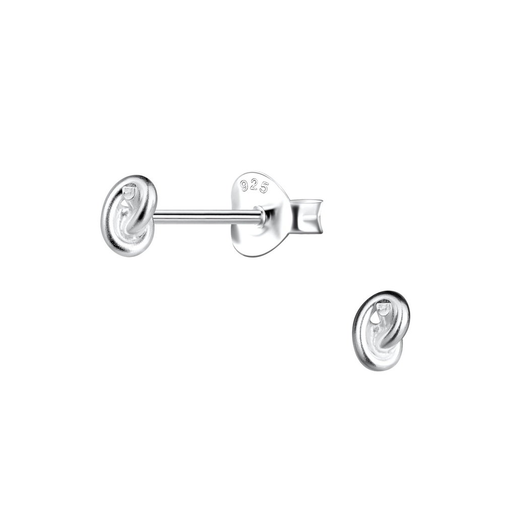 Puces d'oreilles nœud en argent