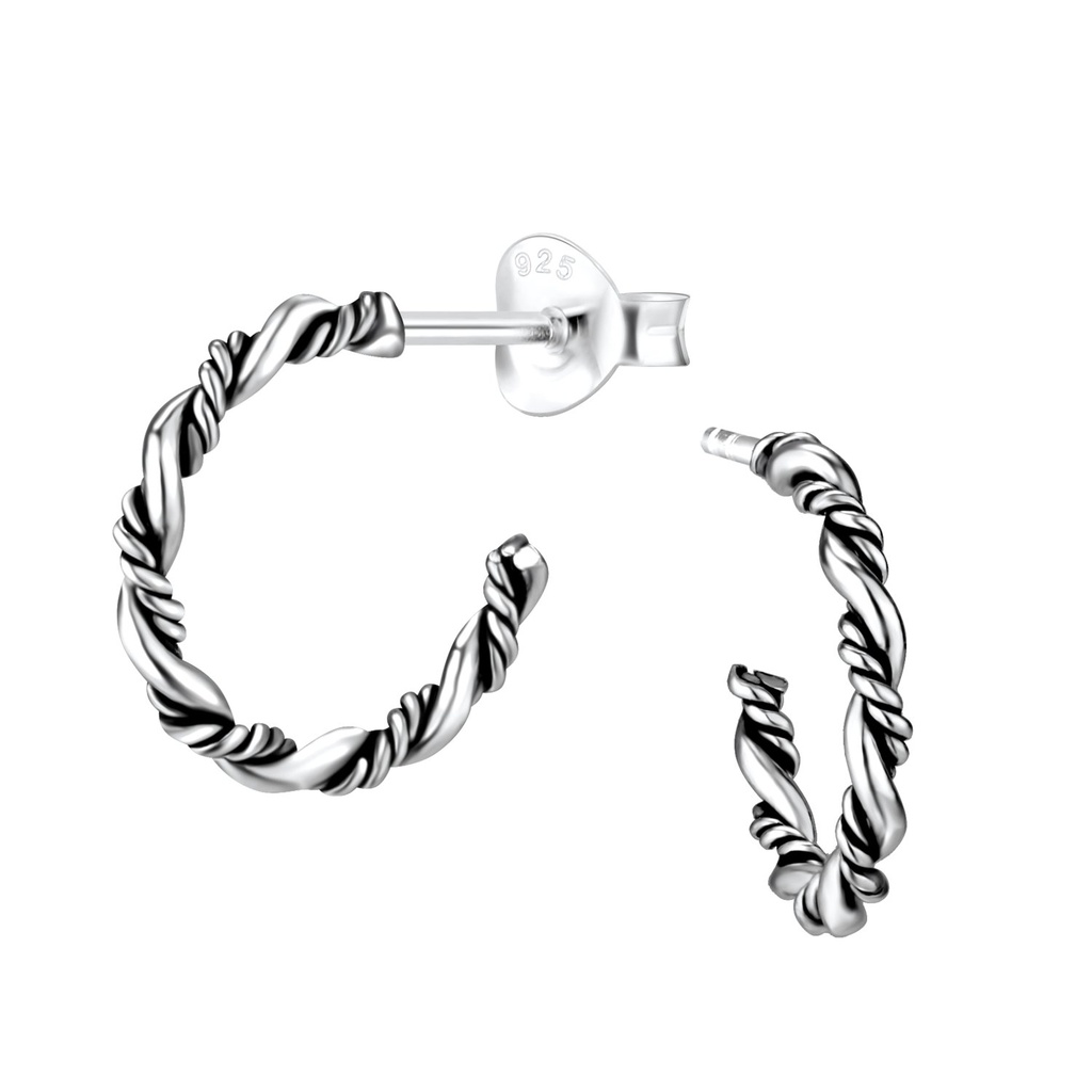 Puces d'oreilles Bali en argent