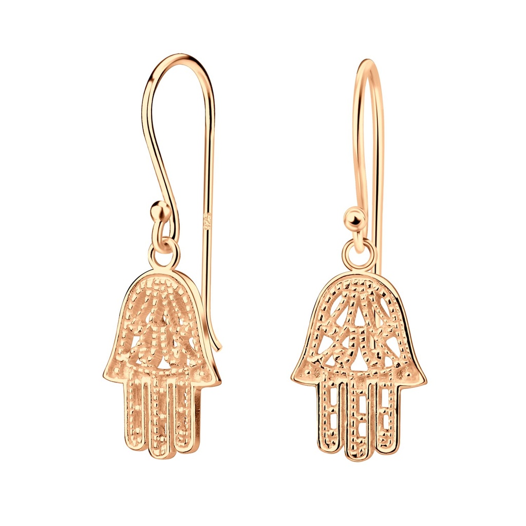 Boucles d'oreilles main de Fatma en argent