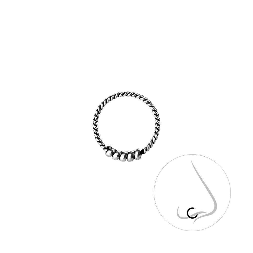 [10011346] 10mm Silver Nose Ring