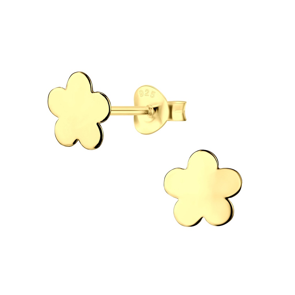 Silver Flower Stud Earrings