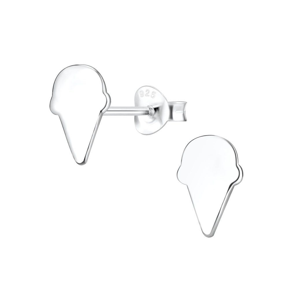 Puces d'oreilles glace en argent