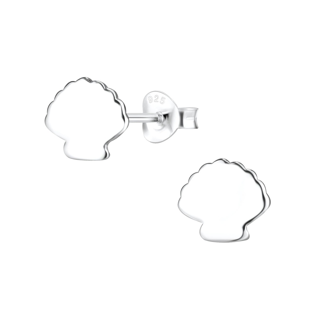 Puces d'oreilles coquillage en argent