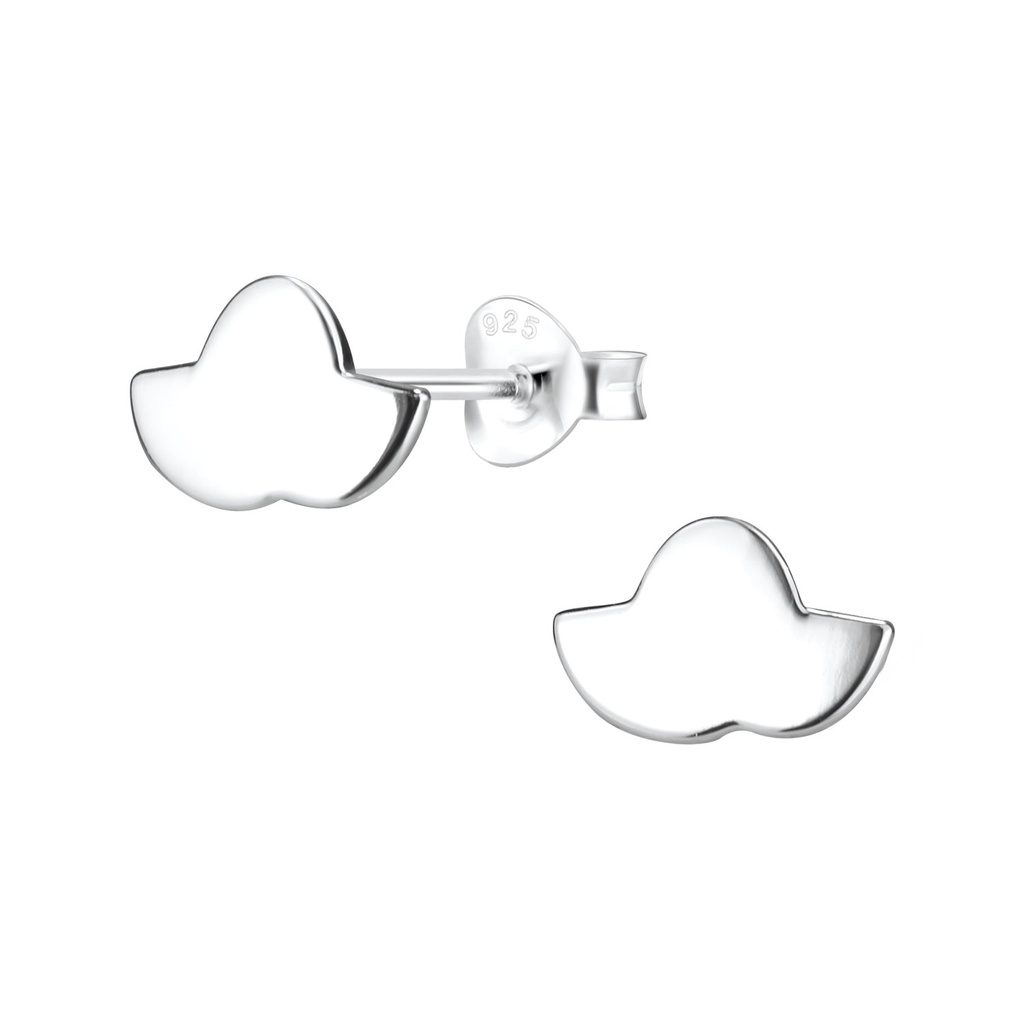 Puces d'oreilles chapeau en argent
