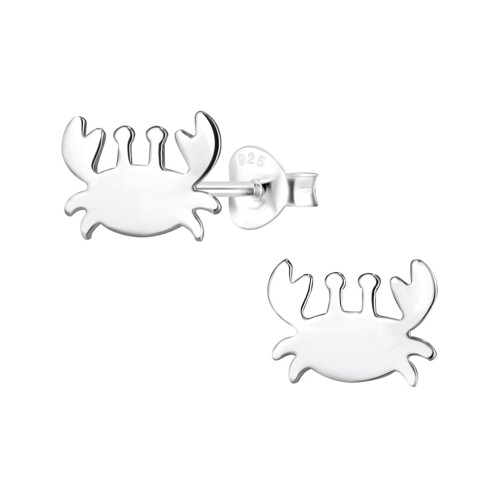 Puces d'oreilles crabe en argent