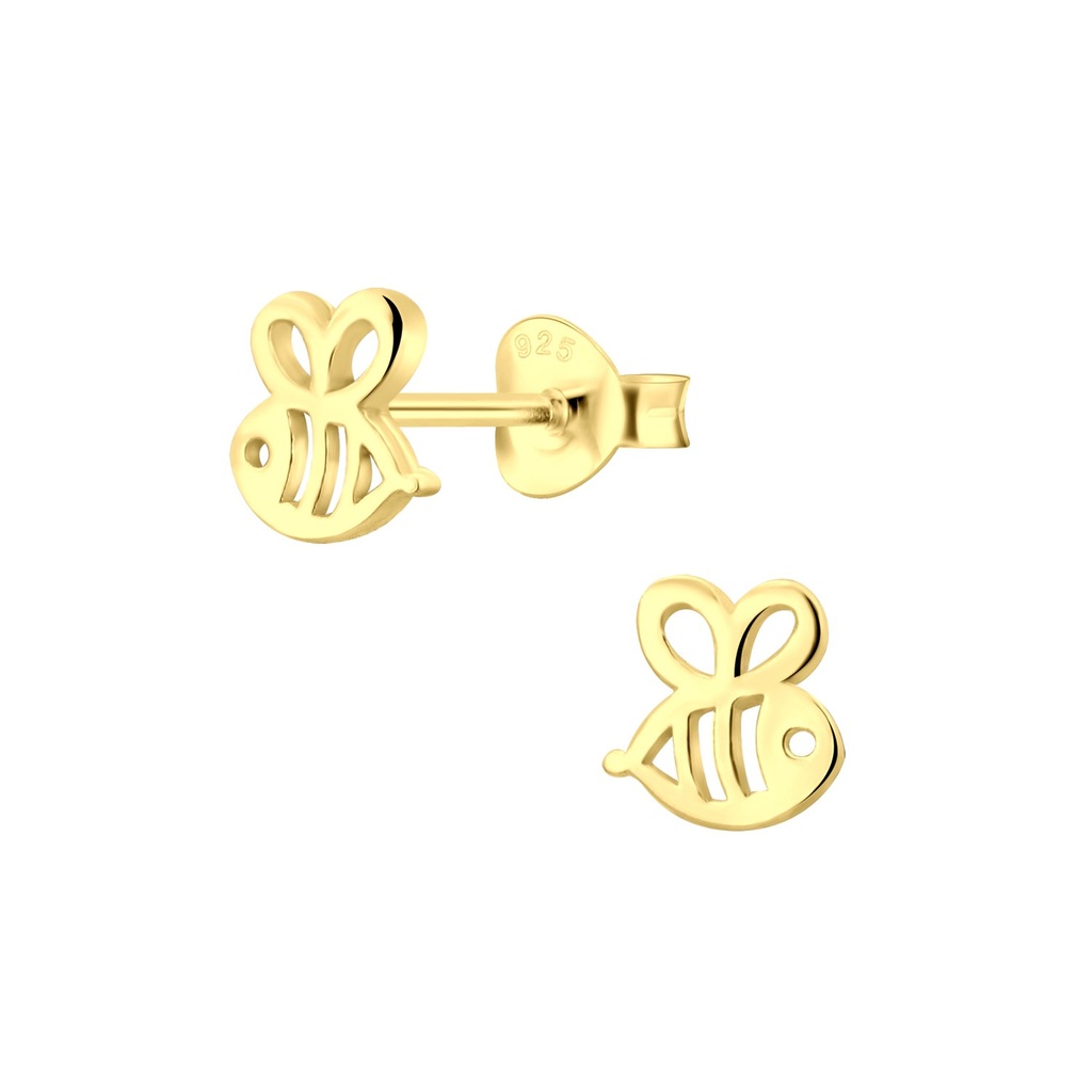 Silver Bee Stud Earrings