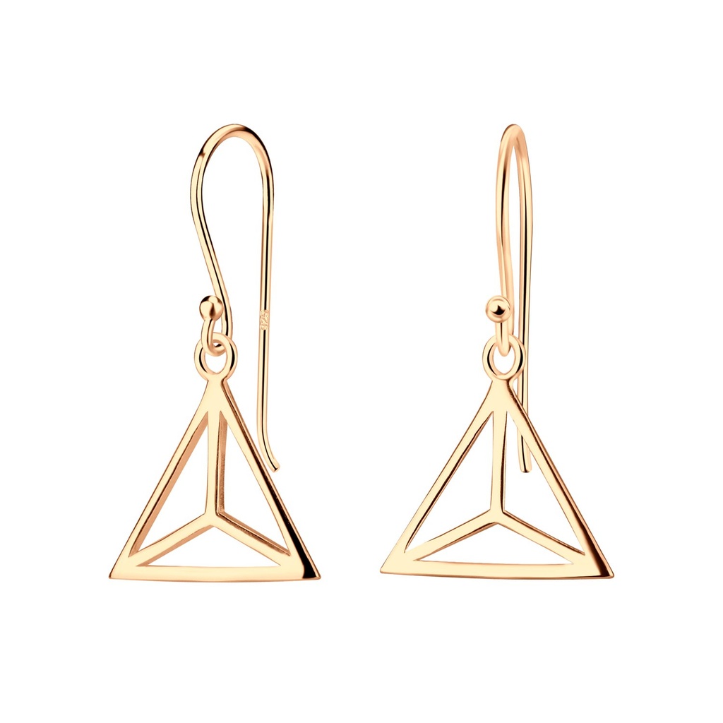 Silver Triangle Earrings