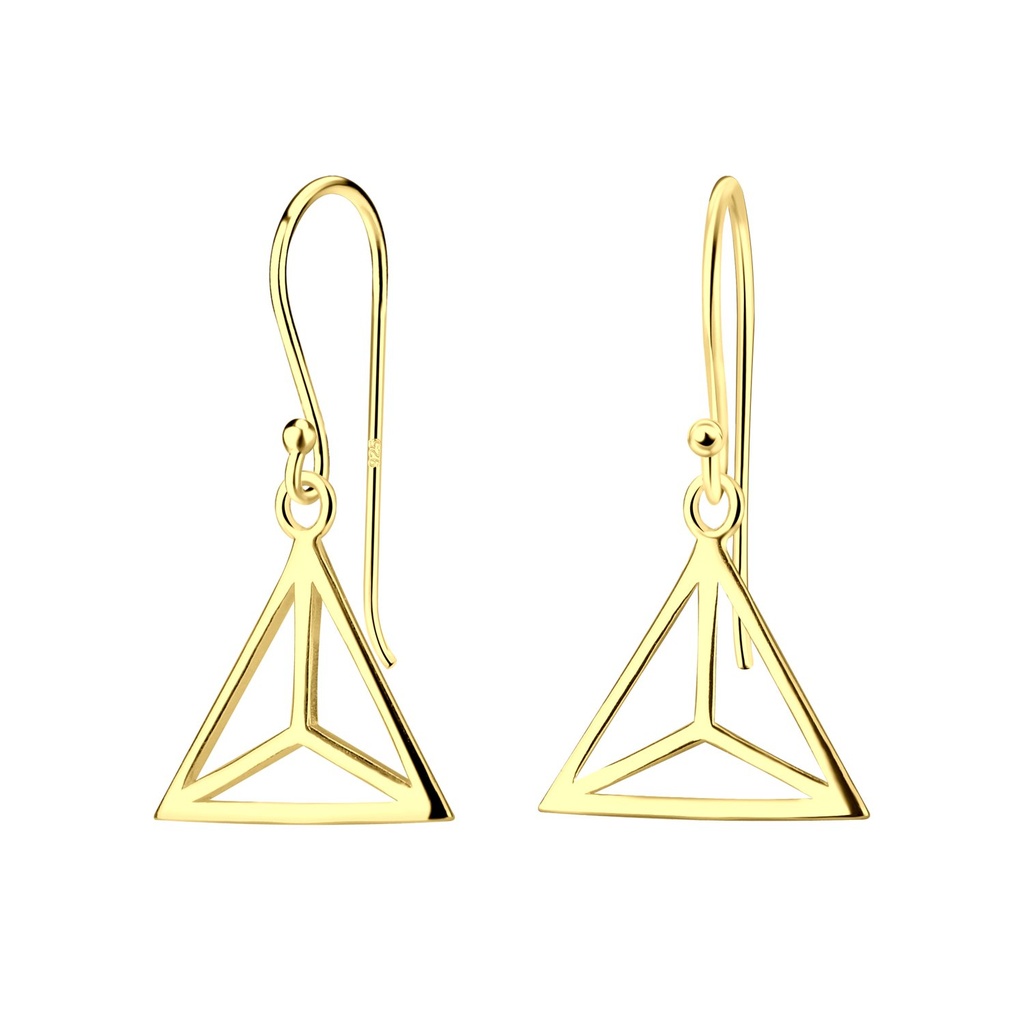 Boucles d'oreilles triangle en argent