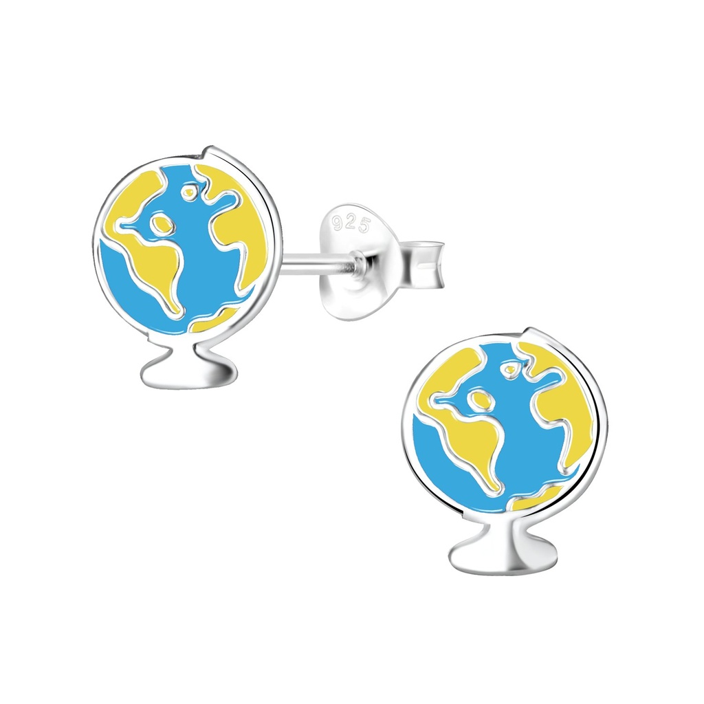 Puces d'oreilles terre en argent