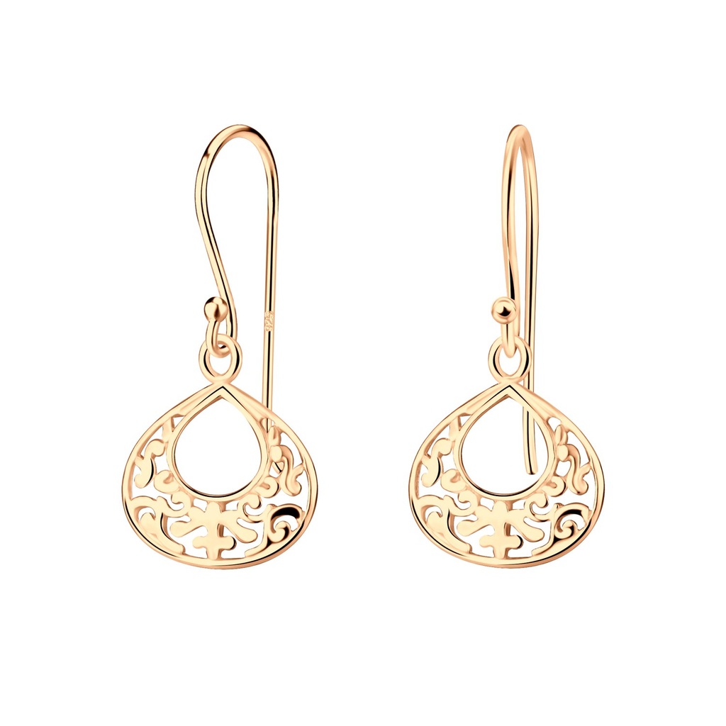 Boucles d'oreilles filigrane art ouvertes en argent
