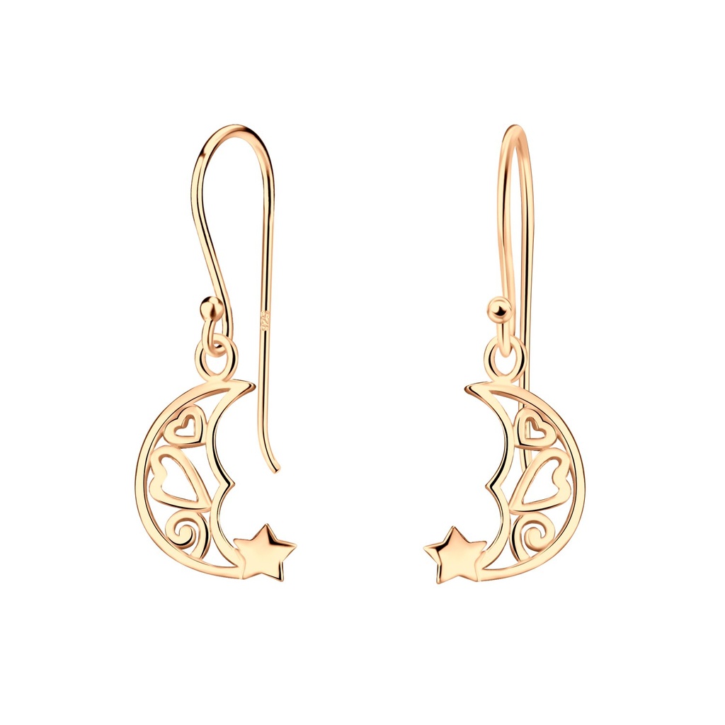 Boucles d'oreilles lune en argent