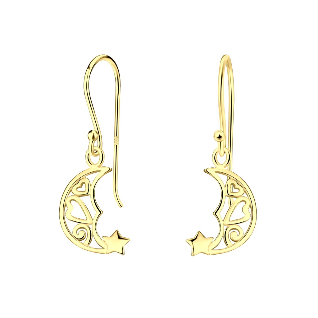 Boucles d'oreilles lune en argent
