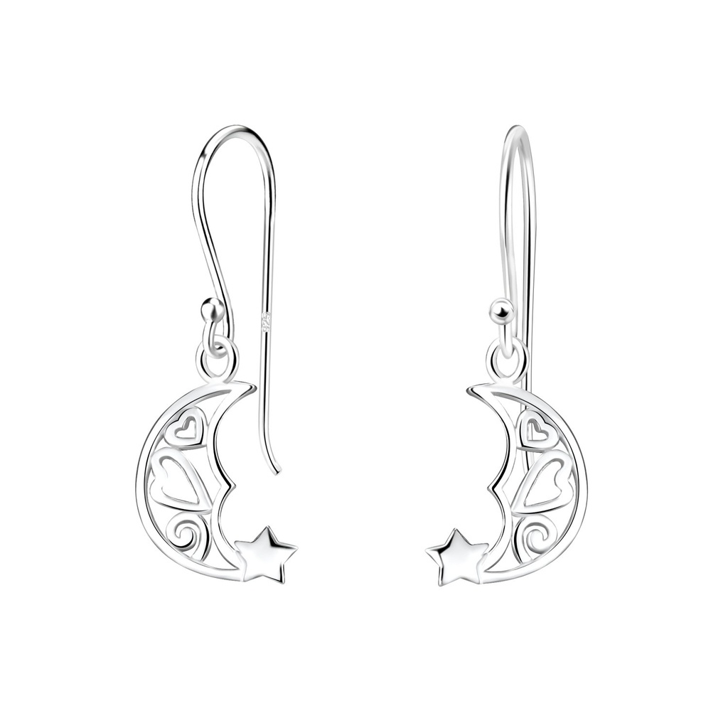 Silver Moon Earrings