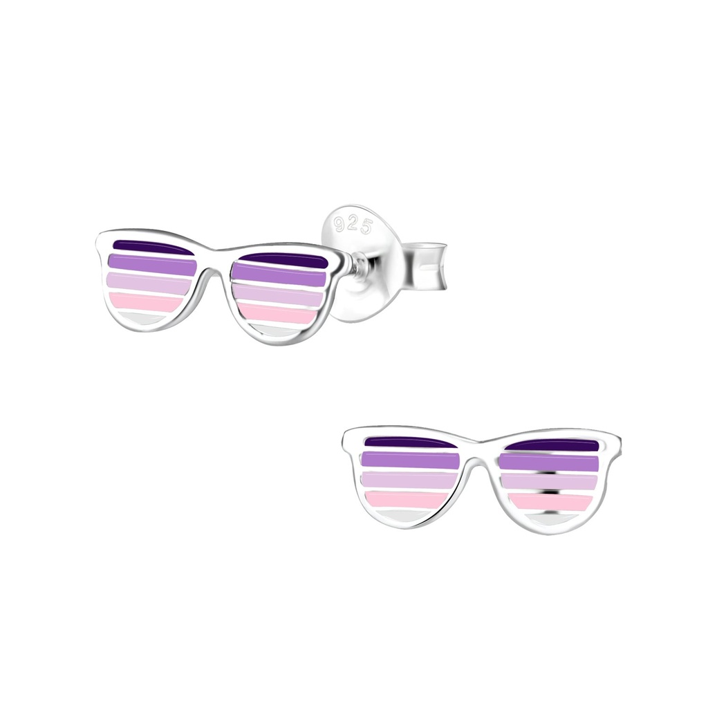 Silver Sunglasses Stud Earrings