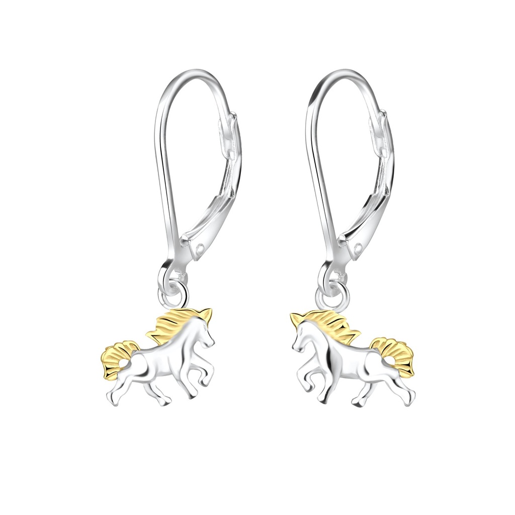 Dormeuses à levier cheval en argent