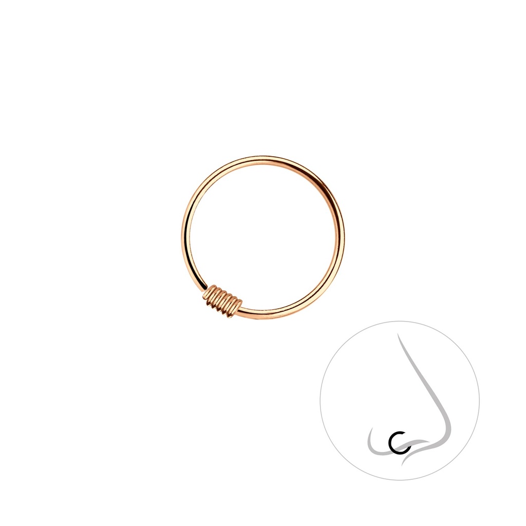 [10011159] 12mm Silver Nose Ring
