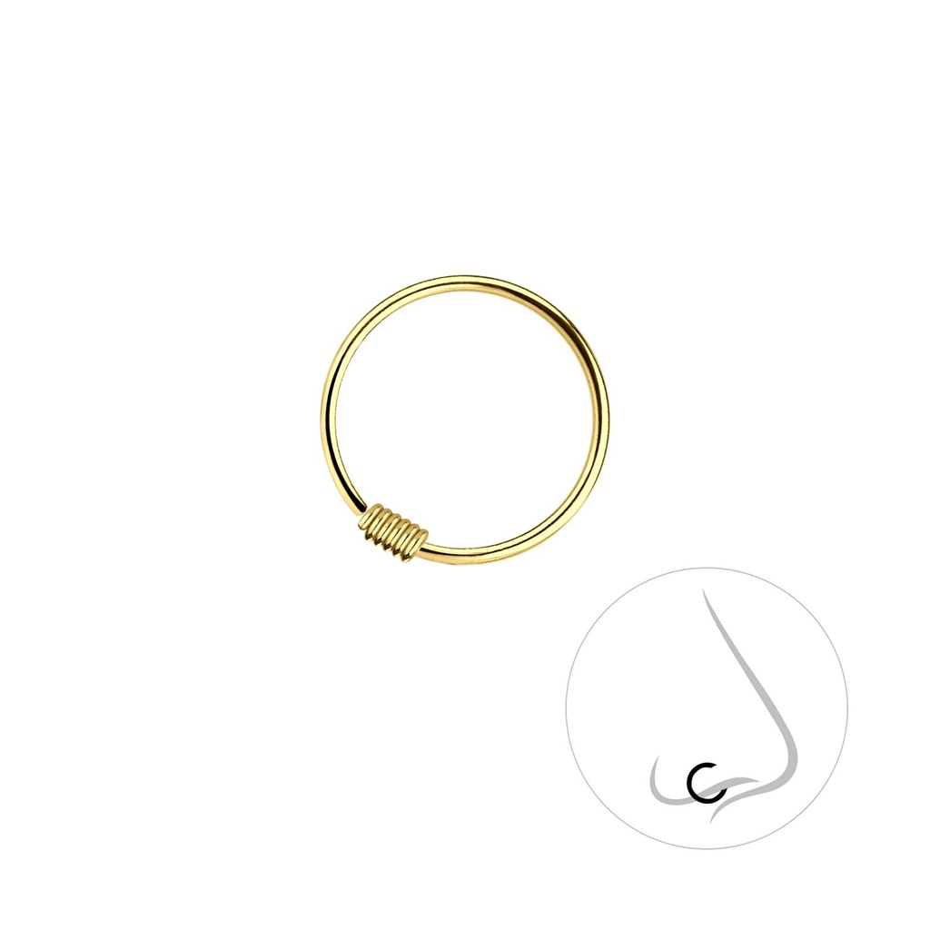 [10011158] Anneau de nez en argent 12 mm