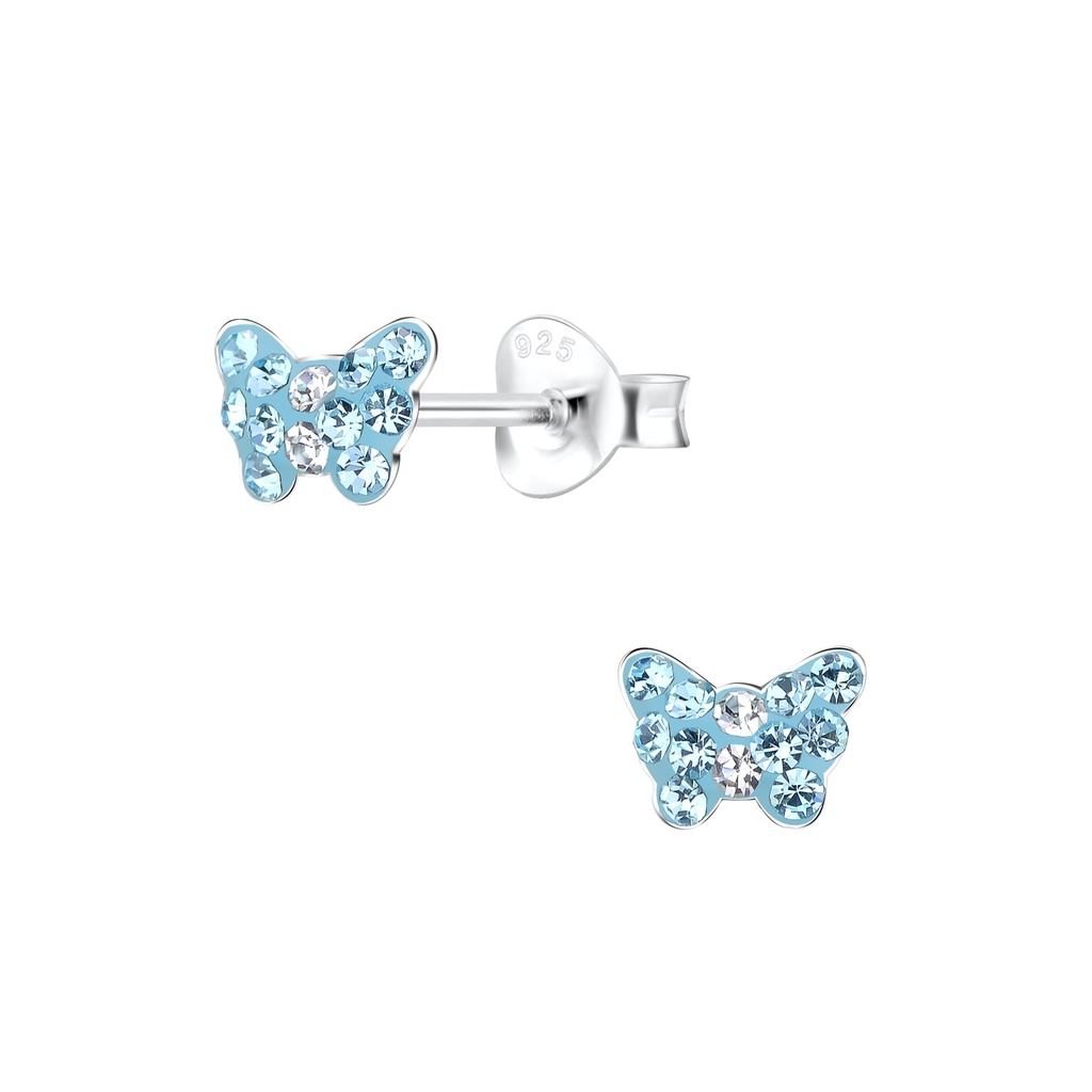 Silver Butterfly Stud Earrings