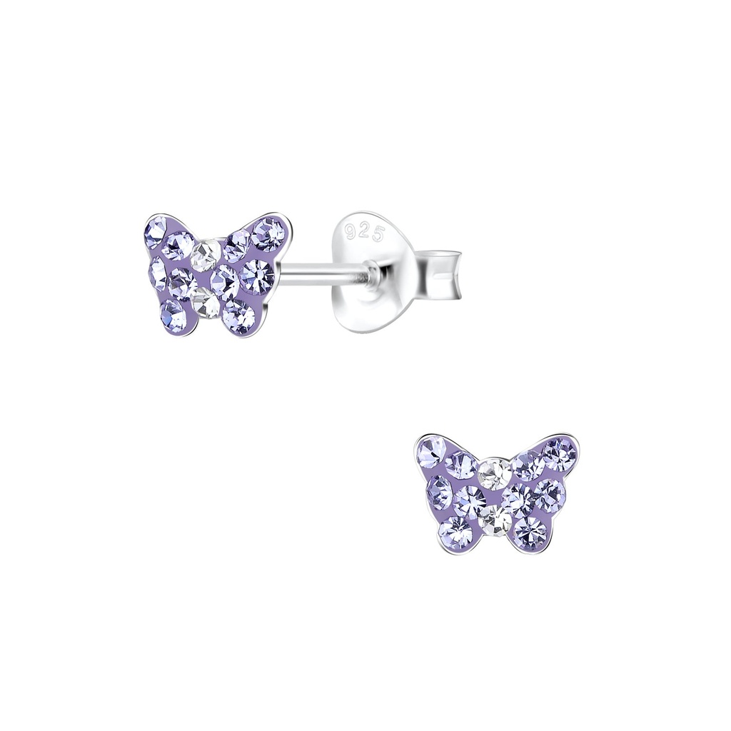 Silver Butterfly Stud Earrings