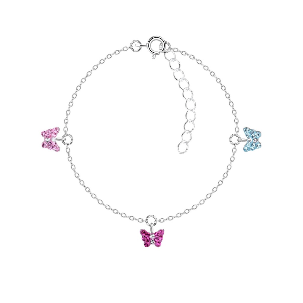 Bracelet papillon en argent