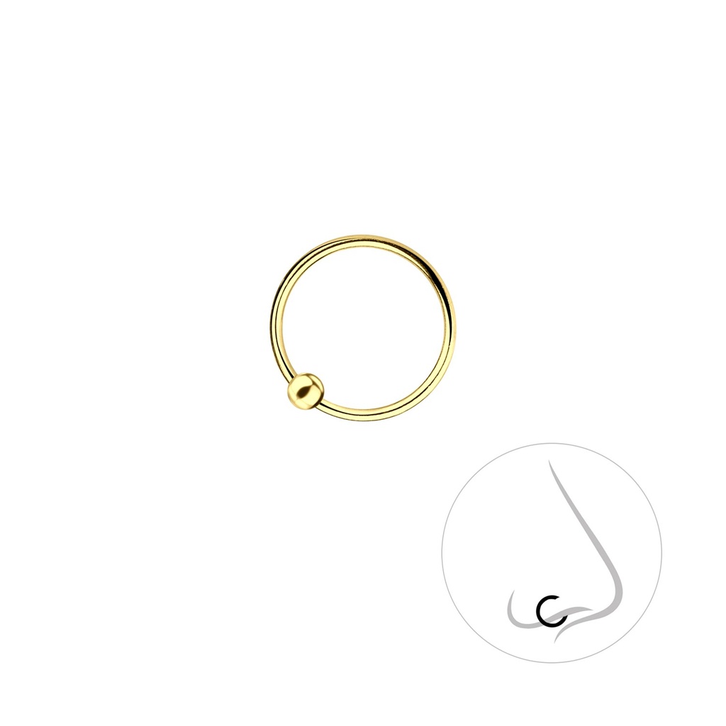 Anneau de fermeture boule en argent 10 mm