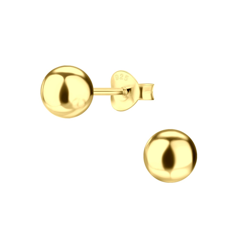 [10010964] Puces d'oreilles boule en argent 6 mm
