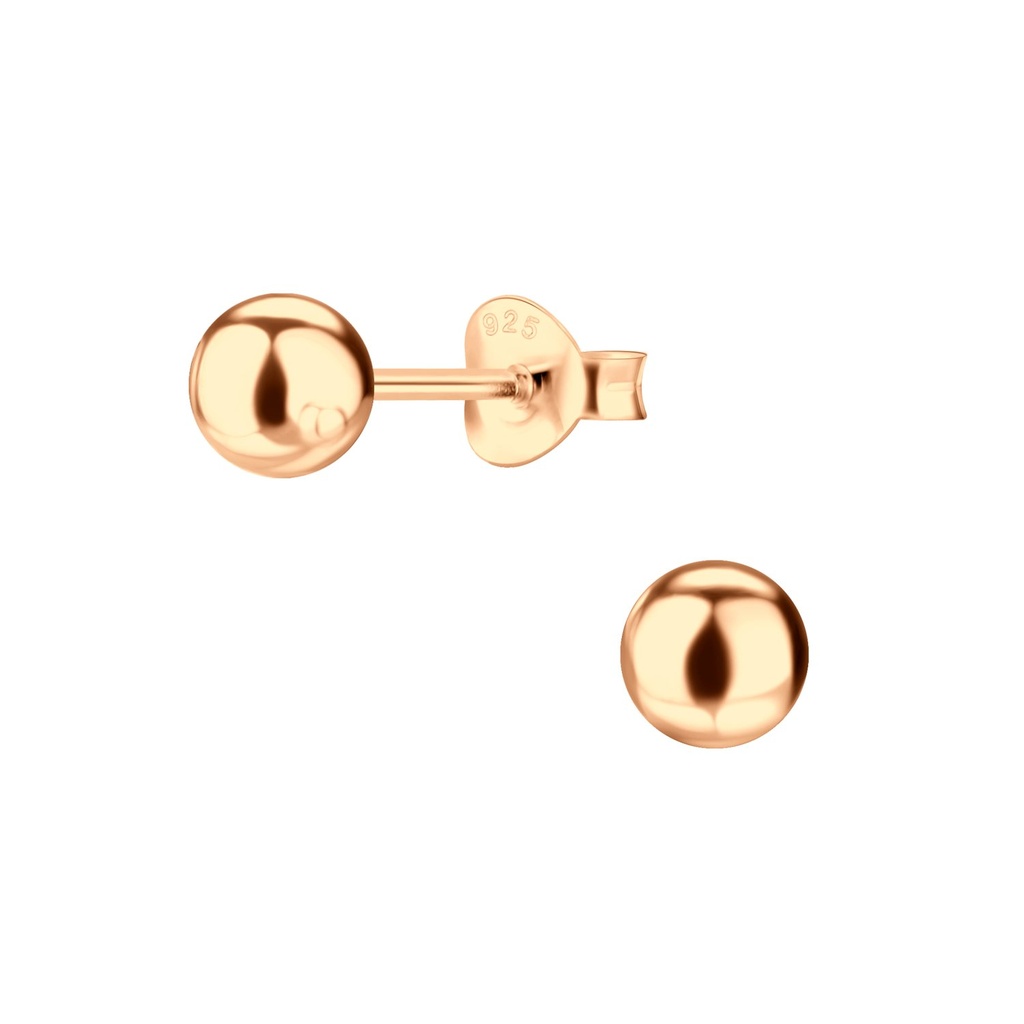 5mm Silver Ball Stud Earrings