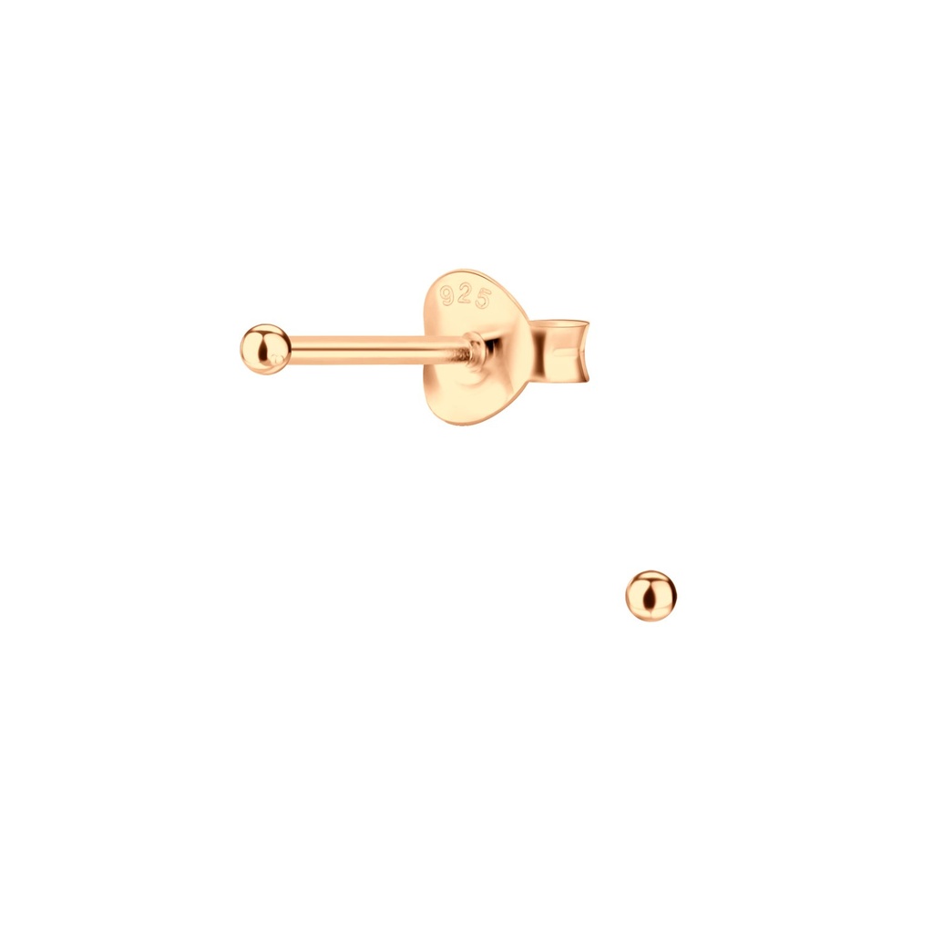 1.5mm Silver Ball Stud Earrings