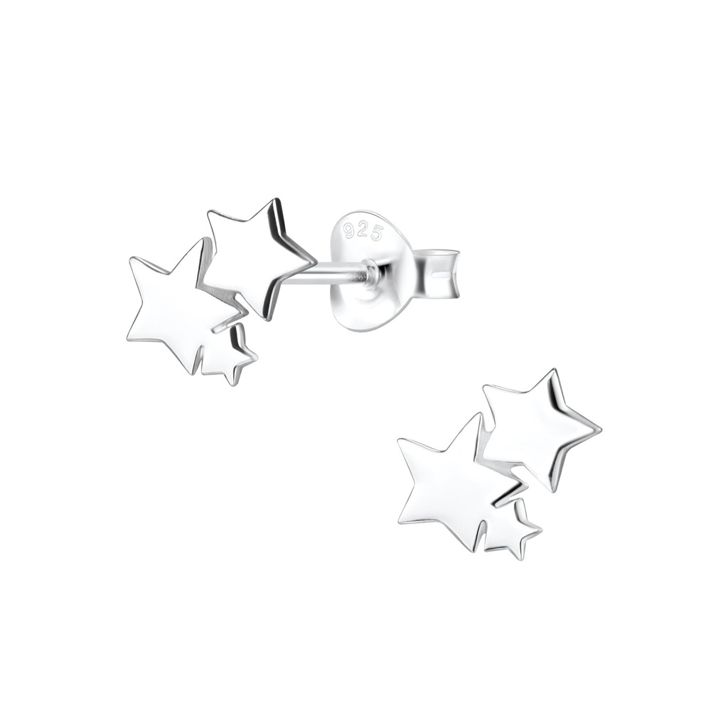 Silver Star Stud Earrings