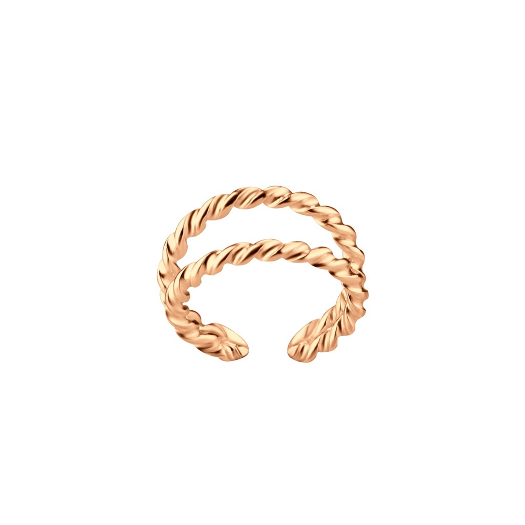 Silver Double Line Ear Cuff