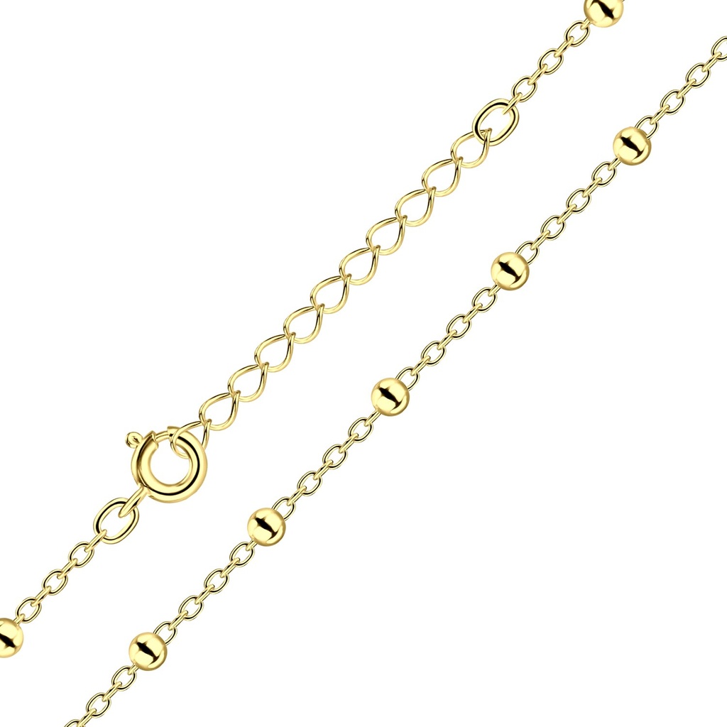 Collier satellite rallonge en argent 35 cm