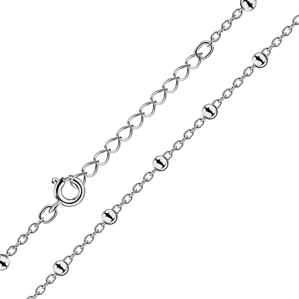 [10011449] Collier satellite rallonge en argent 48 cm