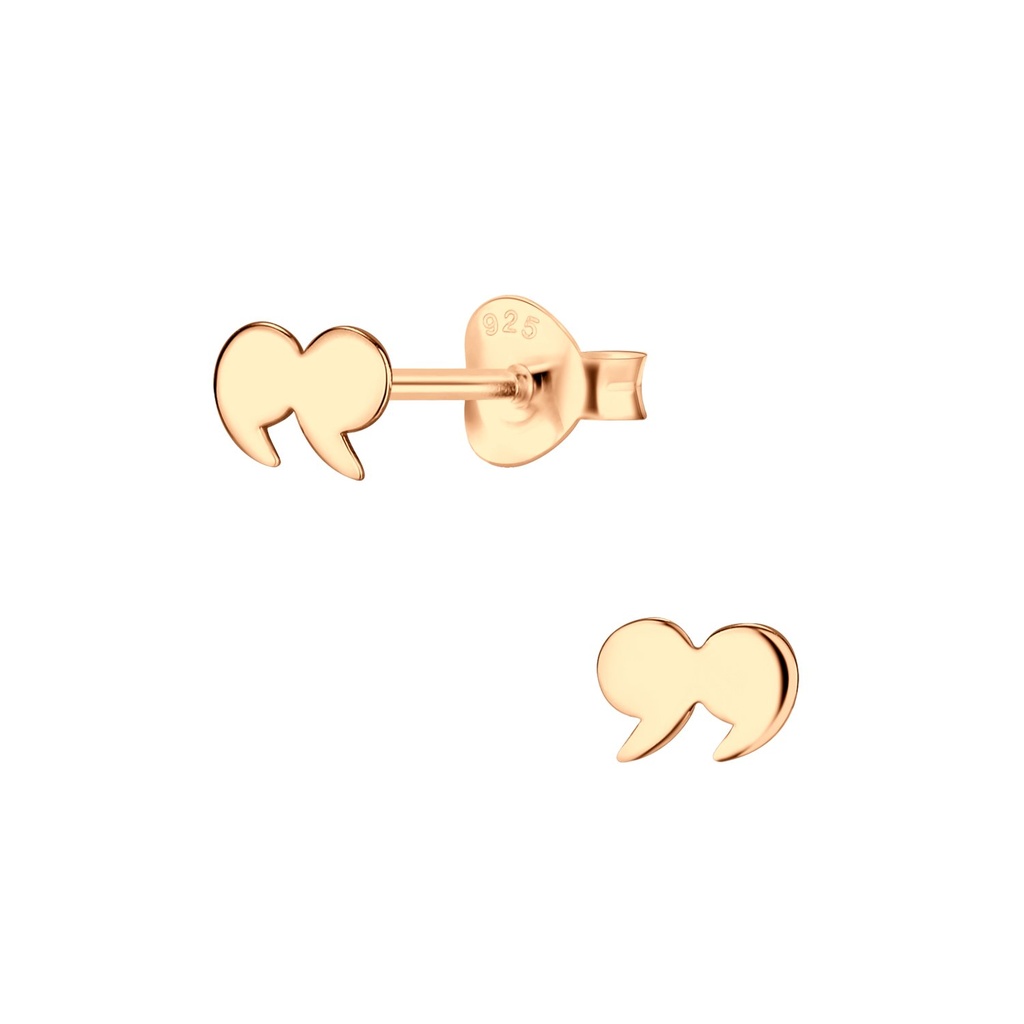 Puces d'oreilles guillemet en argent