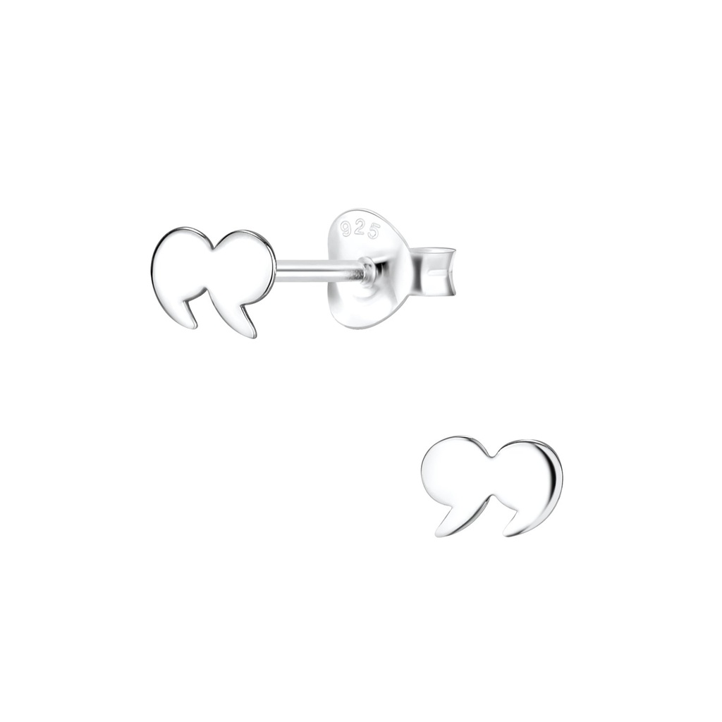 Puces d'oreilles guillemet en argent