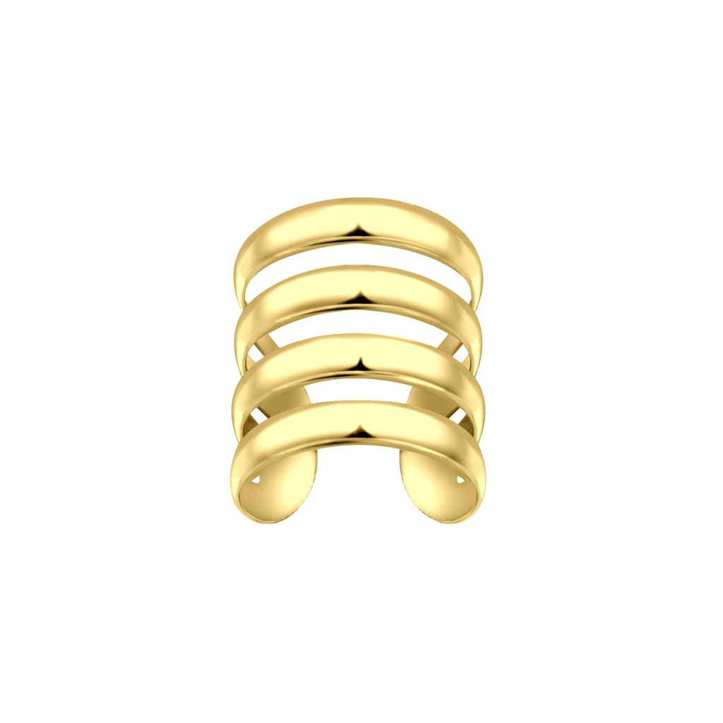 [10011097] Silver Four Line Ear Cuff