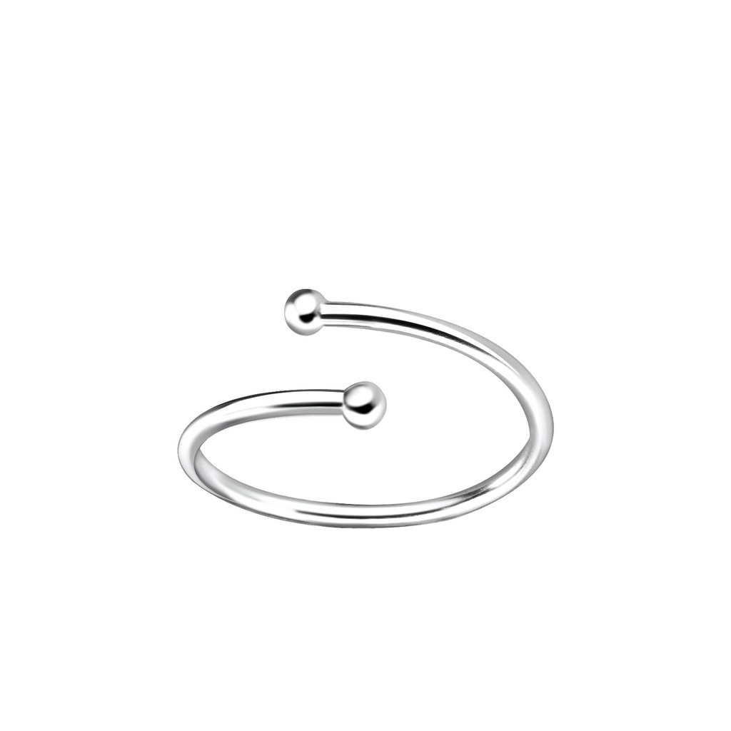 [10011147] Silver Ball Toe Ring